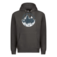 Smoke bainbridge island wa mountains hiking climbing camping Premium Hoodie - linhVisuals