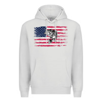 Dove Grey bass fishing distressed american flag essential Premium Hoodie - linhVisuals