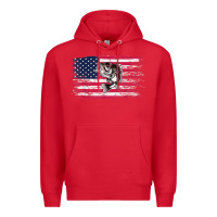 Red bass fishing distressed american flag essential Premium Hoodie - linhVisuals