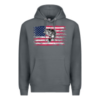 Rock bass fishing distressed american flag essential Premium Hoodie - linhVisuals