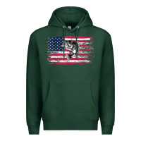 Sports Green bass fishing distressed american flag essential Premium Hoodie - linhVisuals