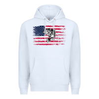 White bass fishing distressed american flag essential Premium Hoodie - linhVisuals