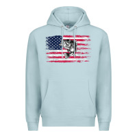 Blue Mist bass fishing distressed american flag essential Premium Hoodie - linhVisuals