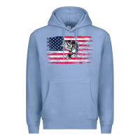Colony Blue bass fishing distressed american flag essential Premium Hoodie - linhVisuals
