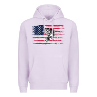 Lilac bass fishing distressed american flag essential Premium Hoodie - linhVisuals