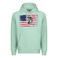 Seafoam bass fishing distressed american flag essential Premium Hoodie - linhVisuals