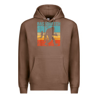 Bassquatch! Funny Bigfoot Fishing Outdoor Retro Premium Hoodie | Teevron