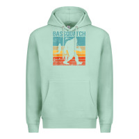 Seafoam bassquatch! funny bigfoot fishing outdoor retro Premium Hoodie - linhVisuals