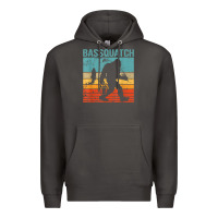 Smoke bassquatch! funny bigfoot fishing outdoor retro Premium Hoodie - linhVisuals