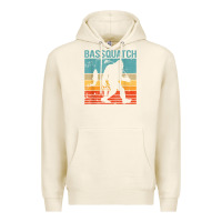 Tofu bassquatch! funny bigfoot fishing outdoor retro Premium Hoodie - linhVisuals