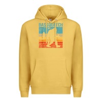 Antique Gold bassquatch! funny bigfoot fishing outdoor retro Premium Hoodie - linhVisuals