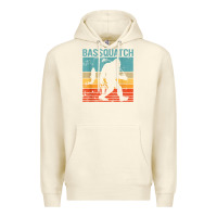 Sandshell bassquatch! funny bigfoot fishing outdoor retro Premium Hoodie - linhVisuals