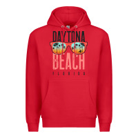 Red daytona beach shirt florida summer vacation surfing daytona sweatshirt Premium Hoodie - linhVisuals