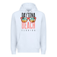 White daytona beach shirt florida summer vacation surfing daytona sweatshirt Premium Hoodie - linhVisuals