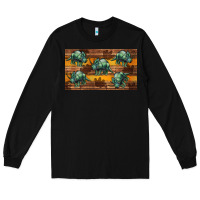 Black dinosaur triceratops sippy cup Long Sleeve Tee - Artiststas