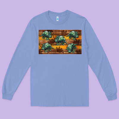 Dinosaur Triceratops Sippy Cup Long Sleeve Tee Designed By Artiststas