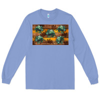 Colony Blue dinosaur triceratops sippy cup Long Sleeve Tee - Artiststas