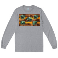 Heather Grey dinosaur triceratops sippy cup Long Sleeve Tee - Artiststas