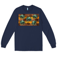 Navy dinosaur triceratops sippy cup Long Sleeve Tee - Artiststas