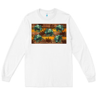 White dinosaur triceratops sippy cup Long Sleeve Tee - Artiststas