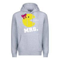 Heather Grey Mrs Pacman Premium Hoodie - linhVisuals