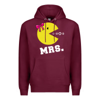 Burgundy Mrs Pacman Premium Hoodie - linhVisuals