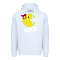 White Mrs Pacman Premium Hoodie - linhVisuals