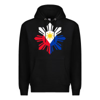 Black philippine flag hoodie pinoy flag filipino shirt pinoy sun Premium Hoodie - linhVisuals