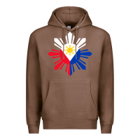 Chestnut philippine flag hoodie pinoy flag filipino shirt pinoy sun Premium Hoodie - linhVisuals