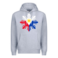 Heather Grey philippine flag hoodie pinoy flag filipino shirt pinoy sun Premium Hoodie - linhVisuals