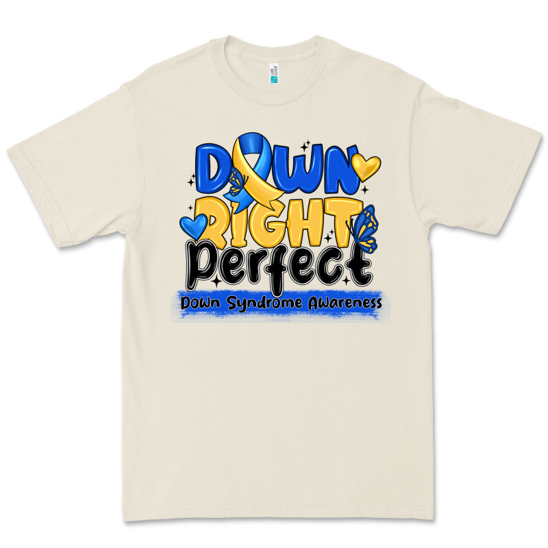Down Right Perfect Down Syndrome Awareness Premium Tee by CowhideDigitalArt | Teevron