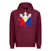 Burgundy philippine flag hoodie pinoy flag filipino shirt pinoy sun Premium Hoodie - linhVisuals