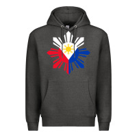 Charcoal Heather philippine flag hoodie pinoy flag filipino shirt pinoy sun Premium Hoodie - linhVisuals