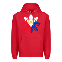 Red philippine flag hoodie pinoy flag filipino shirt pinoy sun Premium Hoodie - linhVisuals
