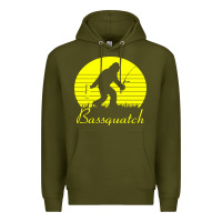 Army Green bassquatch bigfoot Premium Hoodie - linhVisuals