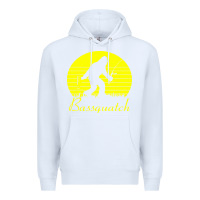 White bassquatch bigfoot Premium Hoodie - linhVisuals