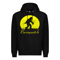 Black bassquatch bigfoot Premium Hoodie - linhVisuals
