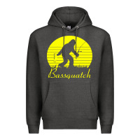 Charcoal Heather bassquatch bigfoot Premium Hoodie - linhVisuals