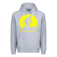 Heather Grey bassquatch bigfoot Premium Hoodie - linhVisuals