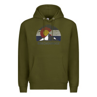 Army Green breckenridge colorado x co flag mountain peak raglan baseball tee Premium Hoodie - linhVisuals