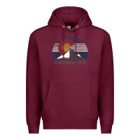 Burgundy breckenridge colorado x co flag mountain peak raglan baseball tee Premium Hoodie - linhVisuals