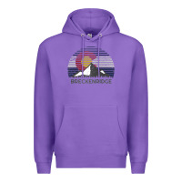 Purple breckenridge colorado x co flag mountain peak raglan baseball tee Premium Hoodie - linhVisuals