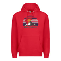 Red breckenridge colorado x co flag mountain peak raglan baseball tee Premium Hoodie - linhVisuals