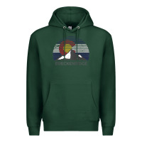 Sports Green breckenridge colorado x co flag mountain peak raglan baseball tee Premium Hoodie - linhVisuals