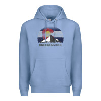 Colony Blue breckenridge colorado x co flag mountain peak raglan baseball tee Premium Hoodie - linhVisuals