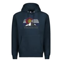 Navy breckenridge colorado x co flag mountain peak raglan baseball tee Premium Hoodie - linhVisuals