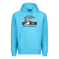 Ocean Blue breckenridge colorado x co flag mountain peak raglan baseball tee Premium Hoodie - linhVisuals