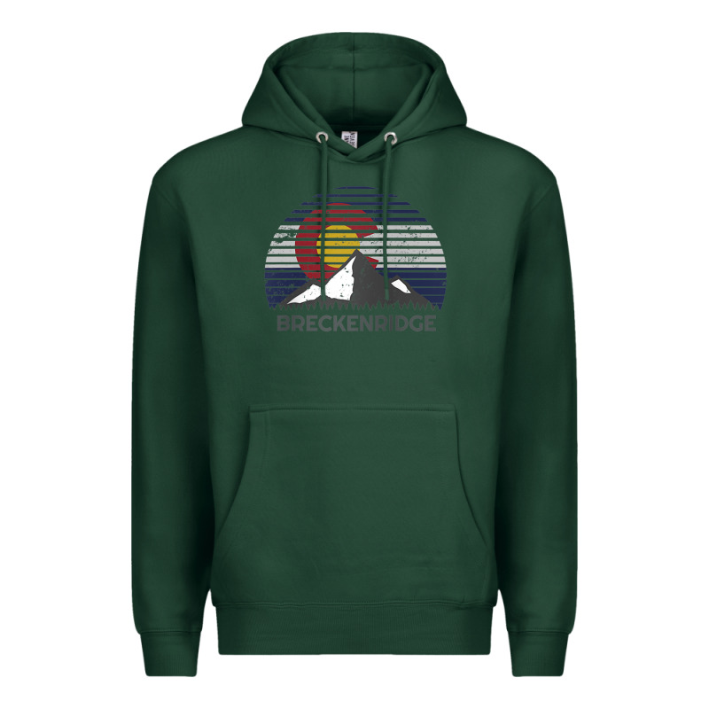 Breckenridge Colorado X Co Flag Mountain Peak Raglan Baseball Tee Premium Hoodie by linhVisuals | Teevron