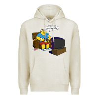 Oatmeal Heather the king of the sports Premium Hoodie - linhVisuals