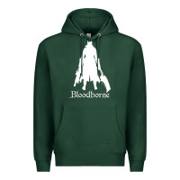 Sports Green bloodborne zipped Premium Hoodie - linhVisuals